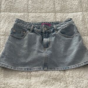Edikted light blue mini jean skirt. Never worn!